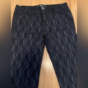 Celebrity Pink Velvet Damask skinny Jeans Black denim junior Size 9